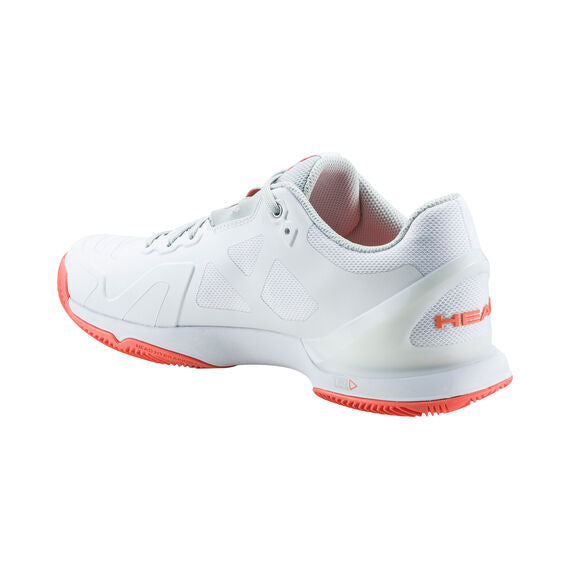 Head Sprint Evo 2,0 Clay Vit Orange Dam Padelsko