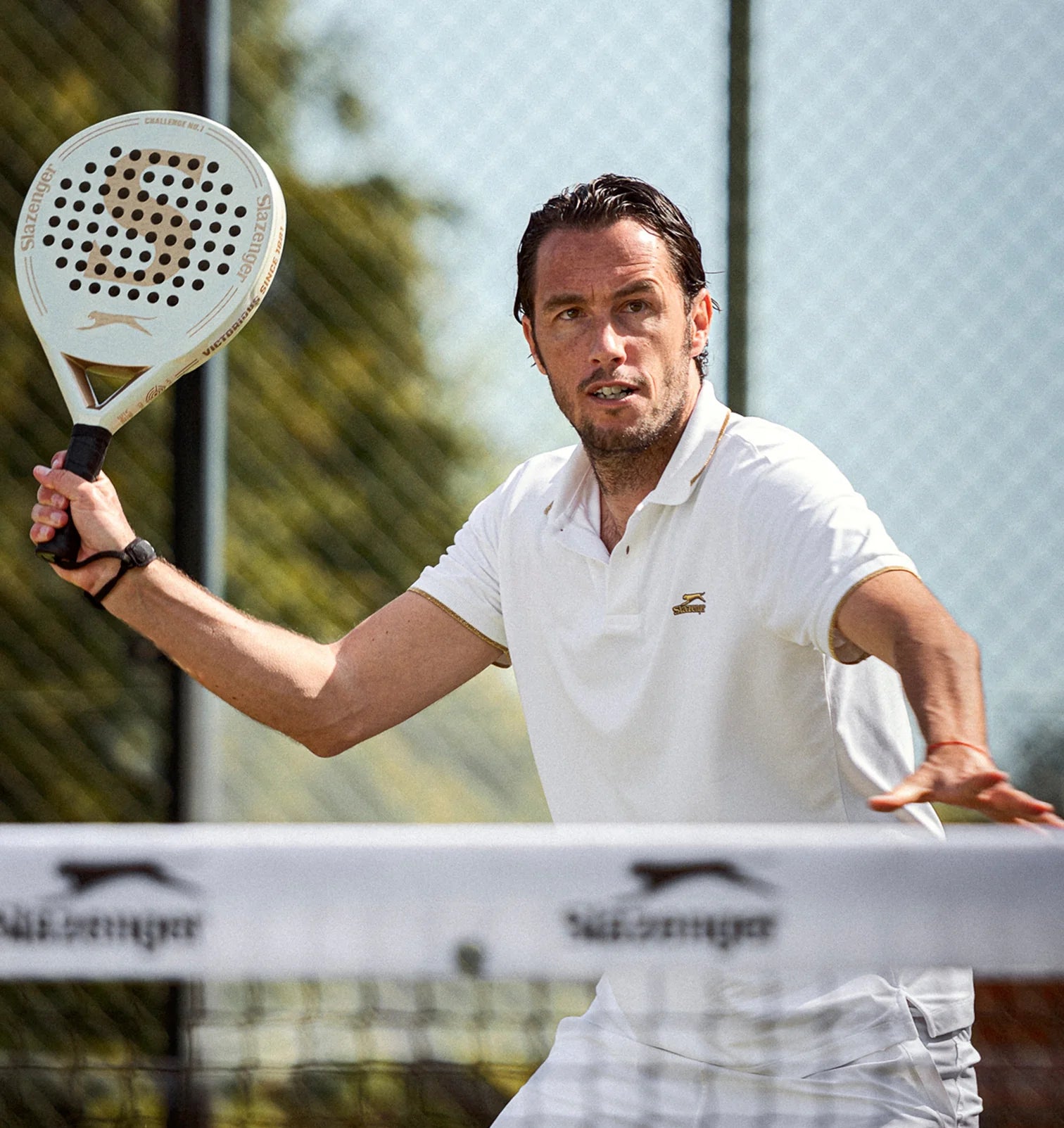 Slazenger Court Polo - Emerson White - Tenniströja