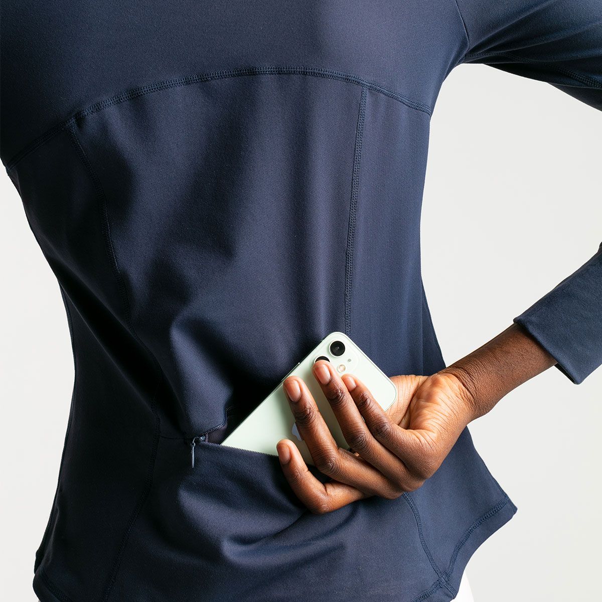RS Women's Half zip Sweater, Dark Blue