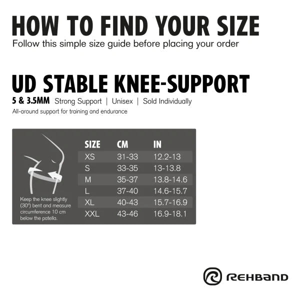 Rehband UD Stable Knee Brace 5mm - Black