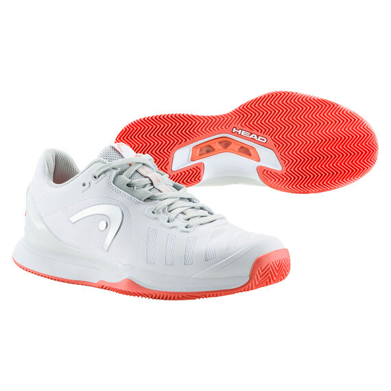 Head Sprint Evo 2,0 Clay Vit Orange Dam Padelsko