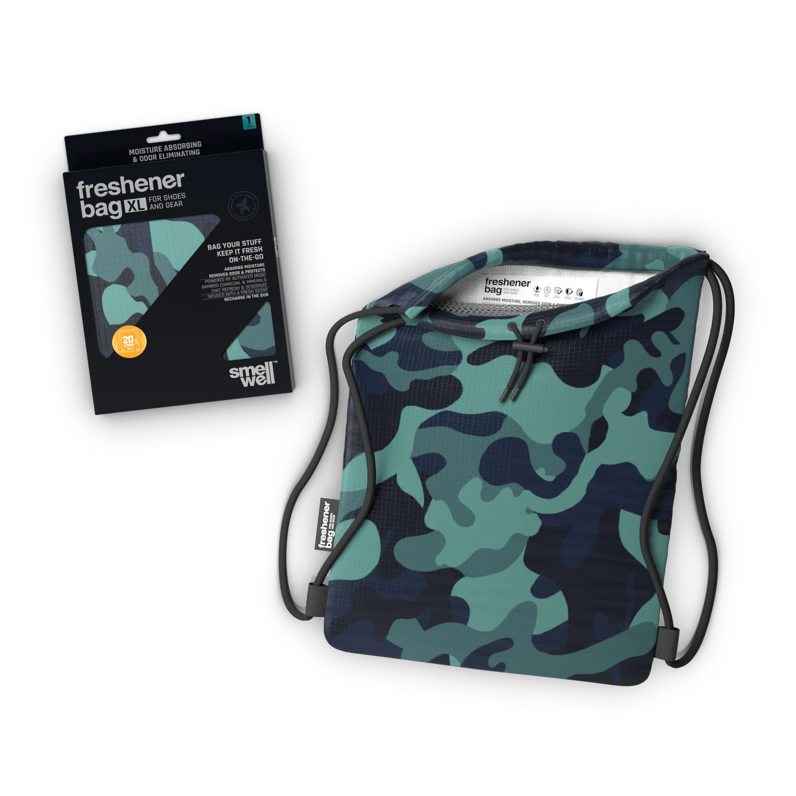 SmellWell Freshbag XL - Camo Green - One Size